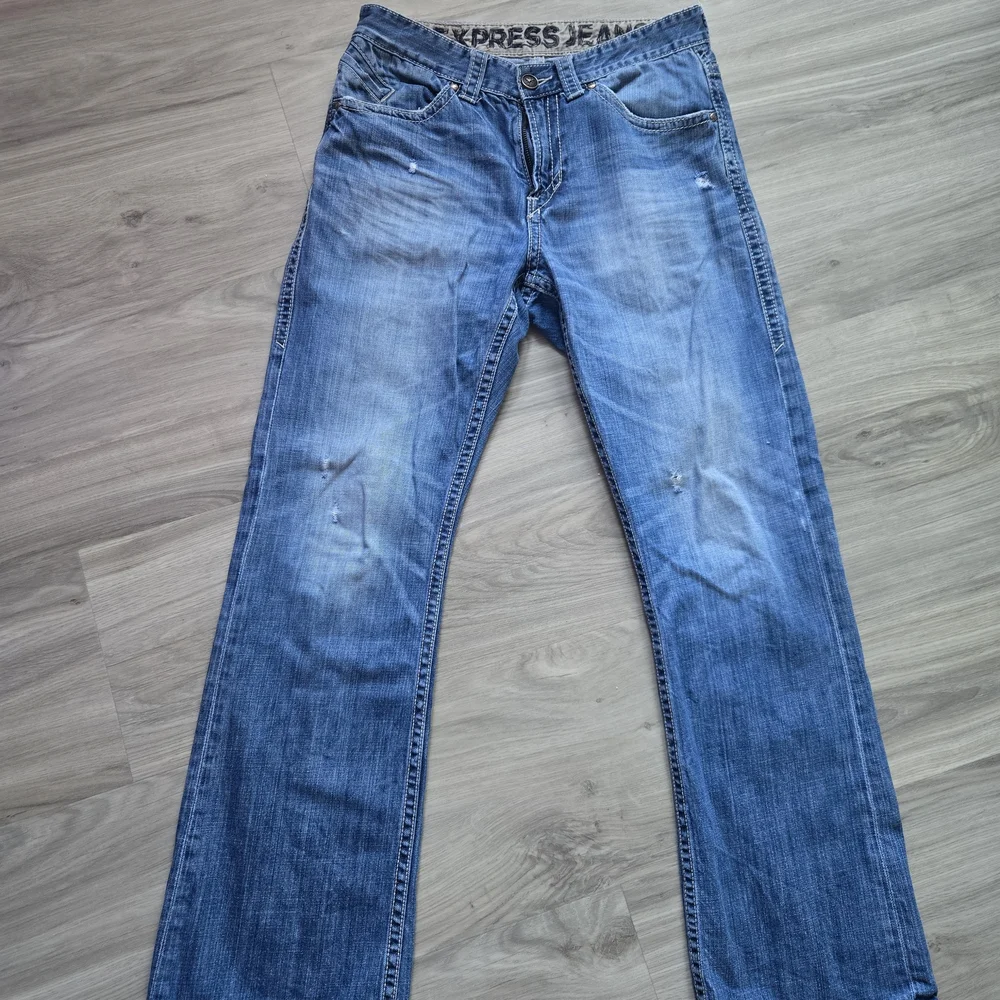 Express Distressed Denim Pants y2k - Picture 1 of 6